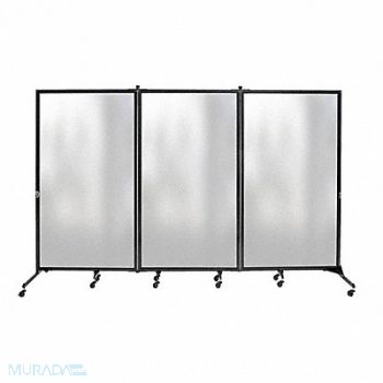 SCREENFLEX Frosted 3 panel Room Divider, 61UH97