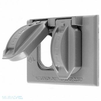 HUBBELL WIRING DEVICE-KELLEMS Weatherproof Cover 1 Gang Vertical, 61UH98