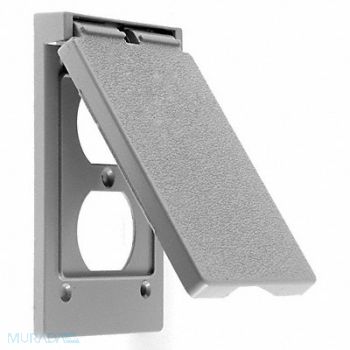 HUBBELL WIRING DEVICE-KELLEMS Weatherproof Cover 1 Gang Horizontal, 61UH99
