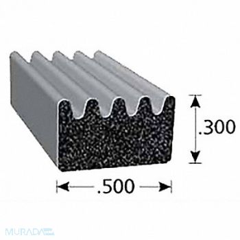 FAIRCHILD Foam Rubber Seal w/Adhesive Back 0.3 in, 61UJ77