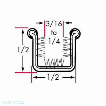 FAIRCHILD Edge Grip Seal Window Channel 6 ft Rigid, 61UK49