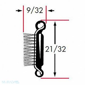 FAIRCHILD Edge Grip Seal Beltline WRSTP 8 ft Rubbr, 61UK60