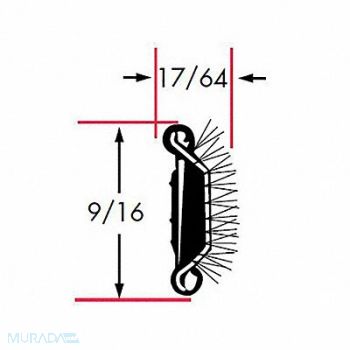 FAIRCHILD Edge Grip Seal Beltline WRSTP 8 ft Rubbr, 61UK62