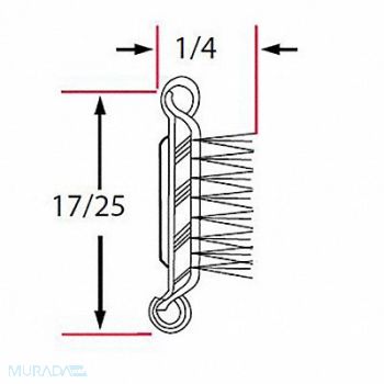FAIRCHILD Edge Grip Seal Beltline WRSTP 8 ft Rubbr, 61UK67
