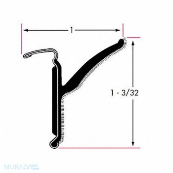 FAIRCHILD Edge Grip Seal Beltline WRSTP 8 ft Rubbr, 61UK69