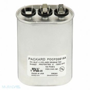 TITAN HD Oval Motor Dual Run Capacitor 440-370VAC, 61UN51