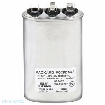 TITAN HD Oval Motor Dual Run Capacitor 440-370VAC, 61UN58