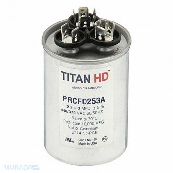 TITAN HD Round Motor Dual Run Capacitr 440-370VAC, 61UN84