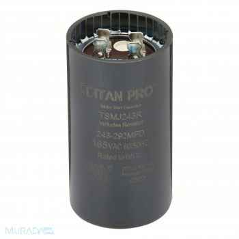 PACKARD Round Motor Start Capacitor w/Resistor, 61UP16