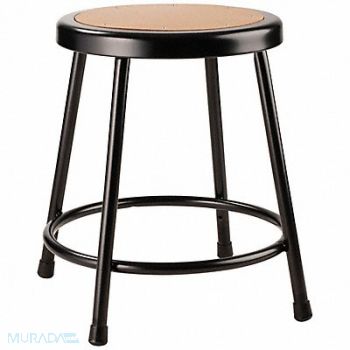 NATIONAL PUBLIC SEATING Round Stool Welded Tube Leg Black 19 H, 20HW54