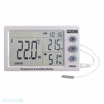 REED INSTRUMENTS Temperature And Humidity Meter, 627L29