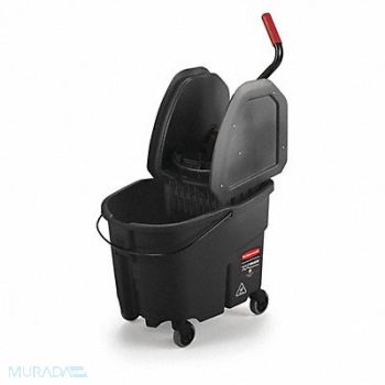 RUBBERMAID COMMERCIAL PRODUCTS E4107 Mop Bucket and Wringer Black 8 3/4 gal, 62HZ77