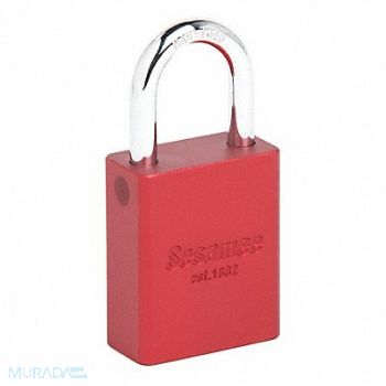 SESAMEE Alum Safety Lockout Padlock KD Red, 62NC37