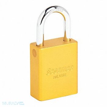 SESAMEE Alum Safety Lockout Padlock KD Yellow, 62NC41