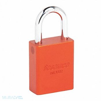 SESAMEE Alum Safety Lockout Padlock KA Orange, 62NC33
