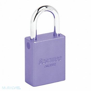 SESAMEE Alum Safety Lockout Padlock KA Purple, 62NC35