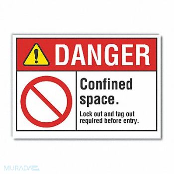 LYLE Danger Sign 7 in x 10 in Non-PVC Polymer, 455P15