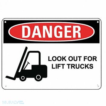 LYLE Lift Trck Trfc Danger Rflct Lbl 10x14in, 62UJ33
