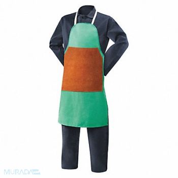 STEINER Cotton Bib Apron Flame Resist 36 Green, 62XU44