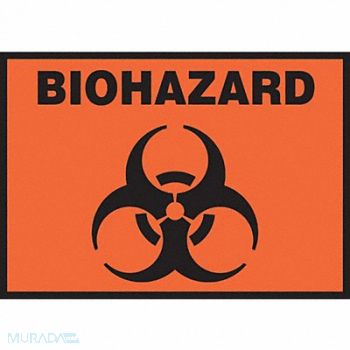 ACCUFORM Sign Biohazard 3-1/2 x 5 PK5, 63FD56