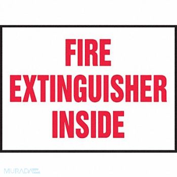 ACCUFORM Sign Fire Extinguisher Inside 3-1/2 x5, 63FD93