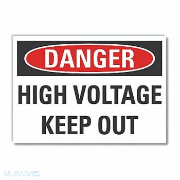 LYLE High Voltage Danger Lbl 7x10in Polyest, 63KH43