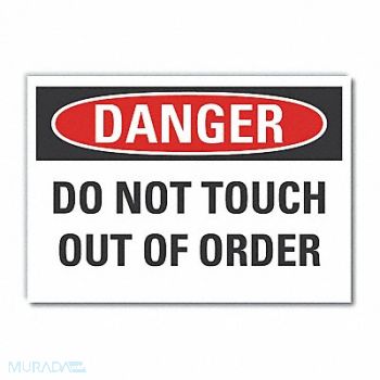 LYLE Danger Sign 10in x 14in Non-PVC Polymer, 456J24
