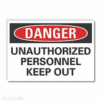 LYLE Auth Person Rflct Label 7 in x 10 in, 63KU46