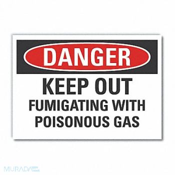 LYLE Poison Gas Danger Rflct Label 3.5inx5in, 63KZ09