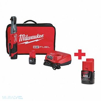 MILWAUKEE Ratchet Cordless Pistol Grip 3/8 Drive, 643F59