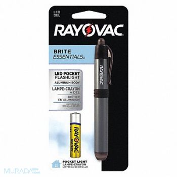 RAYOVAC LED Pen Light Pocket Clip and 1 AAA, 64NU79