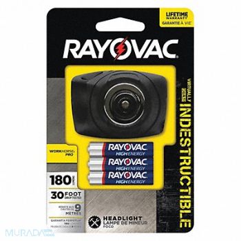 RAYOVAC LED Headlight Virtually Indestructible, 64NU84