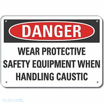 LYLE Plastic PPE Danger Sign 10x14in Plastic, 64RU09