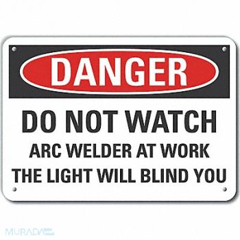 LYLE Welding Danger Sign 10inx14in Plastic, 64RU19