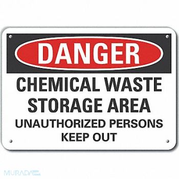 LYLE Chemicals Danger Sign 10inx14in Plastic, 64RU25