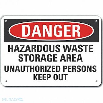 LYLE Danger Sign 7 in x 10 in Aluminum, 64PC14