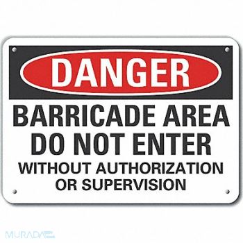 LYLE Do Not Enter Danger Sign 10x14in Plastic, 64RU57