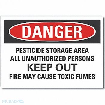 LYLE Pesticide Danger Rflctv Label 10inx14in, 64PF56