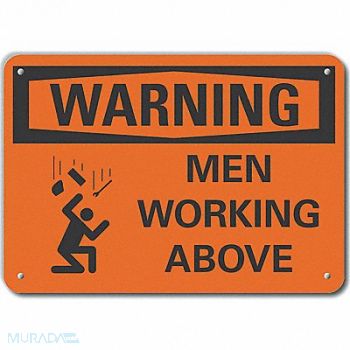 LYLE Men Working Warn Sign 10x14in Plastic, 64RW03