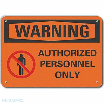 LYLE Auth Person Danger Sign 10x14in Plastic, 64RW07