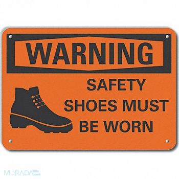 LYLE Plastic Foot Warn Sign 10x14in Plastic, 64RW35