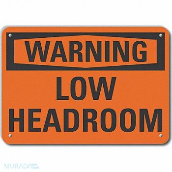 LYLE Low Clearance Warn Sign 10x14in Plastic, 64RW51