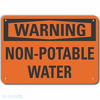 LYLE Potable Water Warn Sign 10x14in Plastic, 64RW65