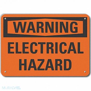 LYLE Elec Hazard Warn Sign 10x14in Plastic, 64RW67