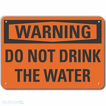 LYLE Potable Water Warn Sign 10x14in Plastic, 64RW75