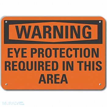 LYLE Eye Warning Sign 10inx14in Plastic, 64RW93