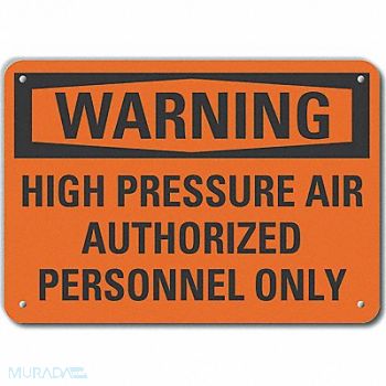 LYLE High Pressure Warning Sign 10x14in Plstc, 64RX16
