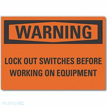 LYLE Warning Sign 10in x 14in Non-PVC Polymer, 456F19