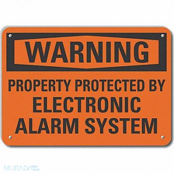 LYLE Plstic Surveillance Warning Sign 10x14in, 64RX26