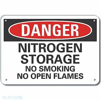 LYLE Nitrogen Danger Sign 10x14in Plastic, 64RR89